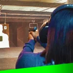 a woman at the shooting range
