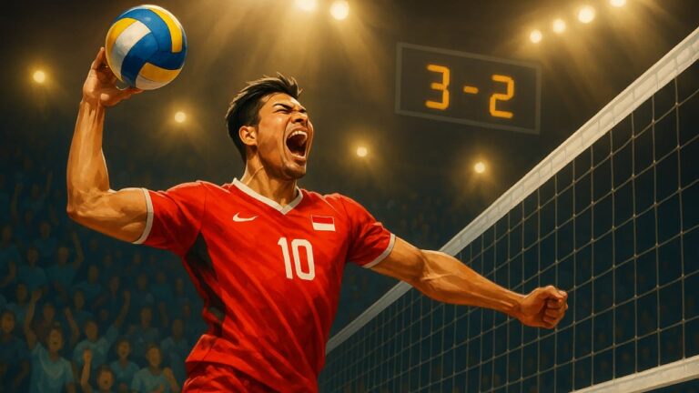 Timnas Voli Putra Indonesia Tumbangkan Vietnam 3–2 Lewat Laga Sengit