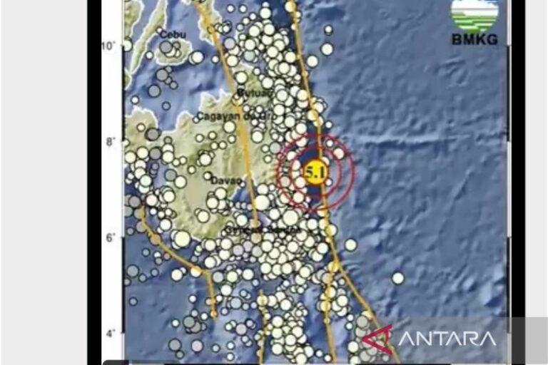 Gempa Magnitudo 5,1 Terjadi di Melonguane Sulawesi Utara